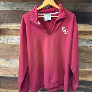 Champion Garnet FSU Quarter-Zip Pullover